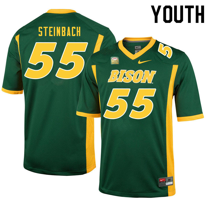 Youth #55 Trey Steinbach North Dakota State Bison College Football Jerseys Sale-Green